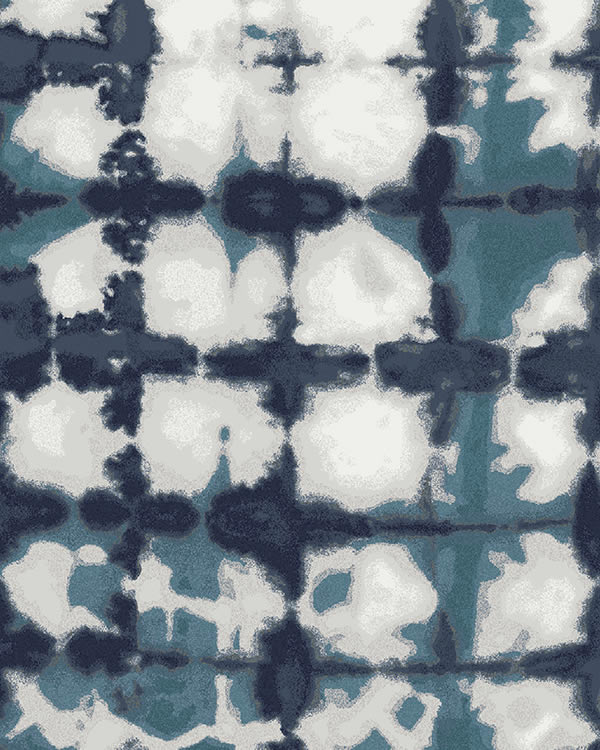 新中式青墨色抽象图案地毯贴图