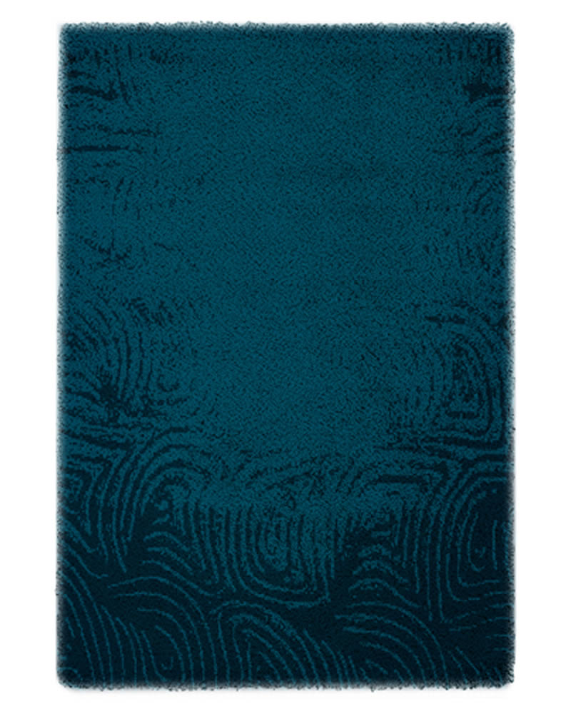 现代风格深蓝色简单几何图案地毯贴图