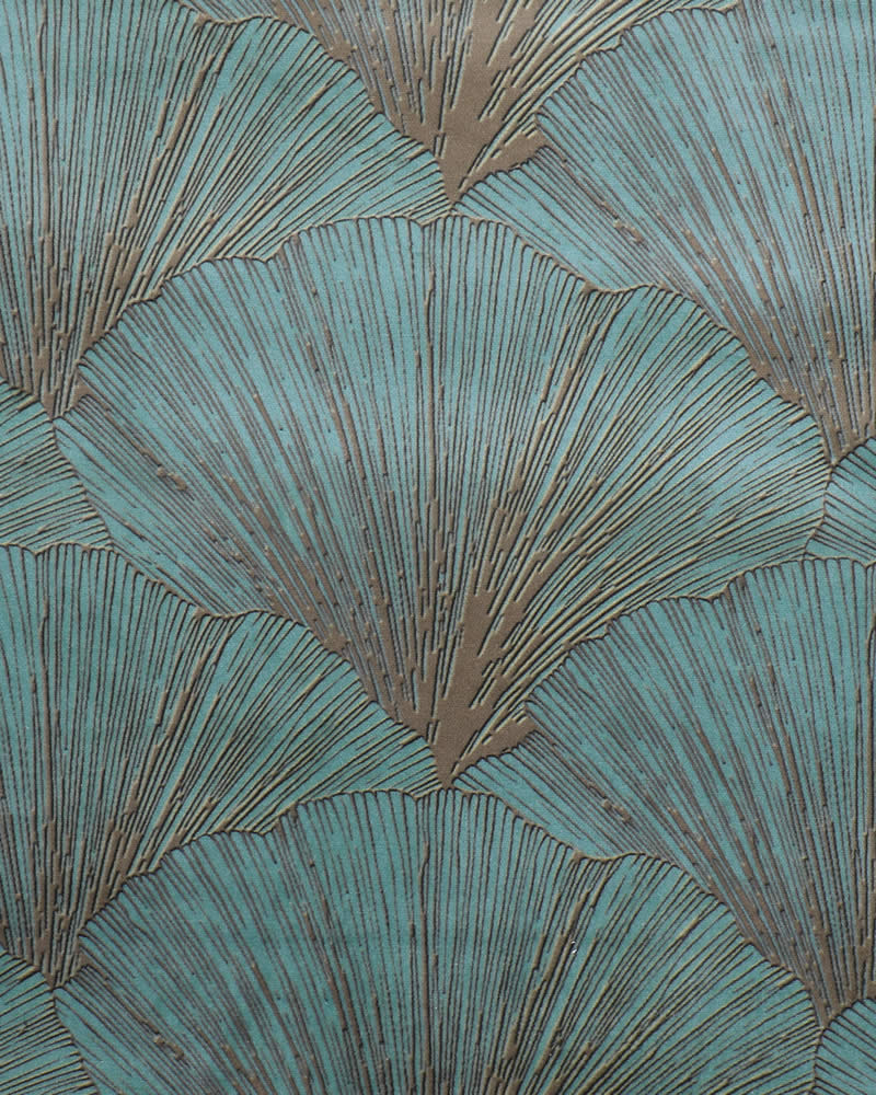 现代风格青蓝灰色植物叶子图案地毯贴图