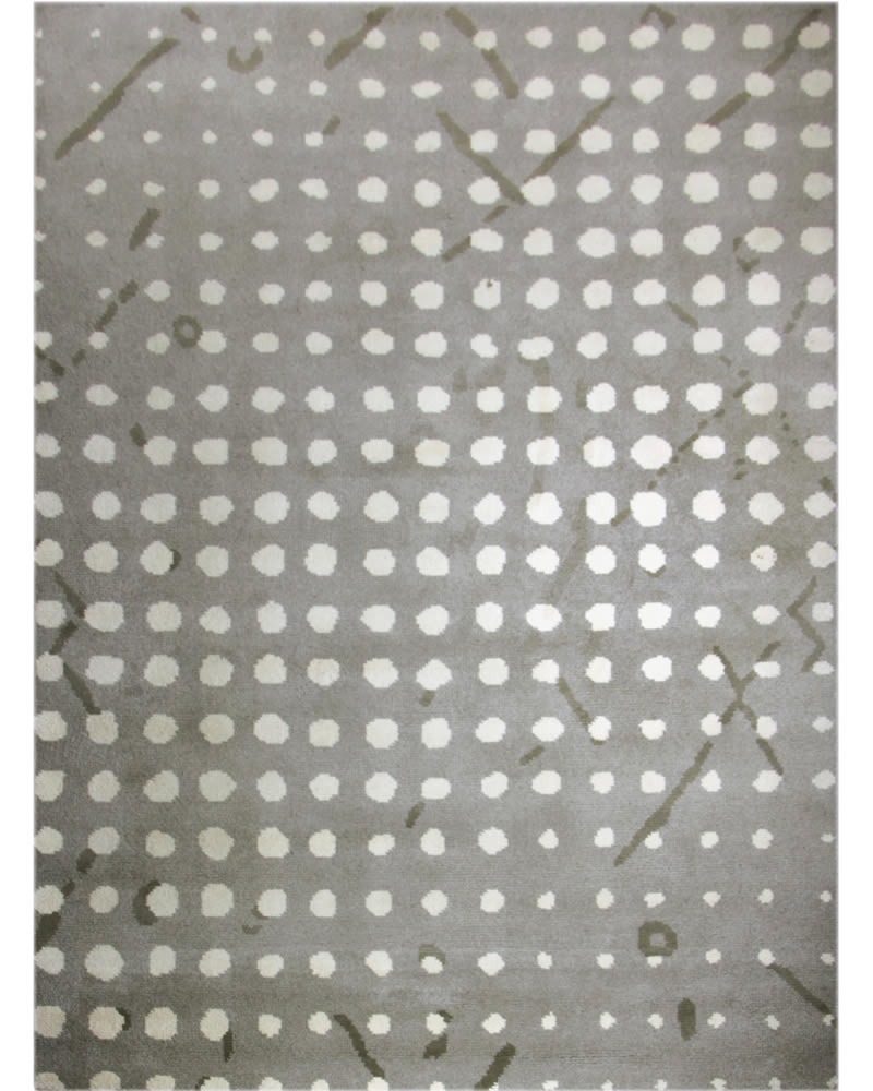 现代风格咖灰色白点图案地毯贴图