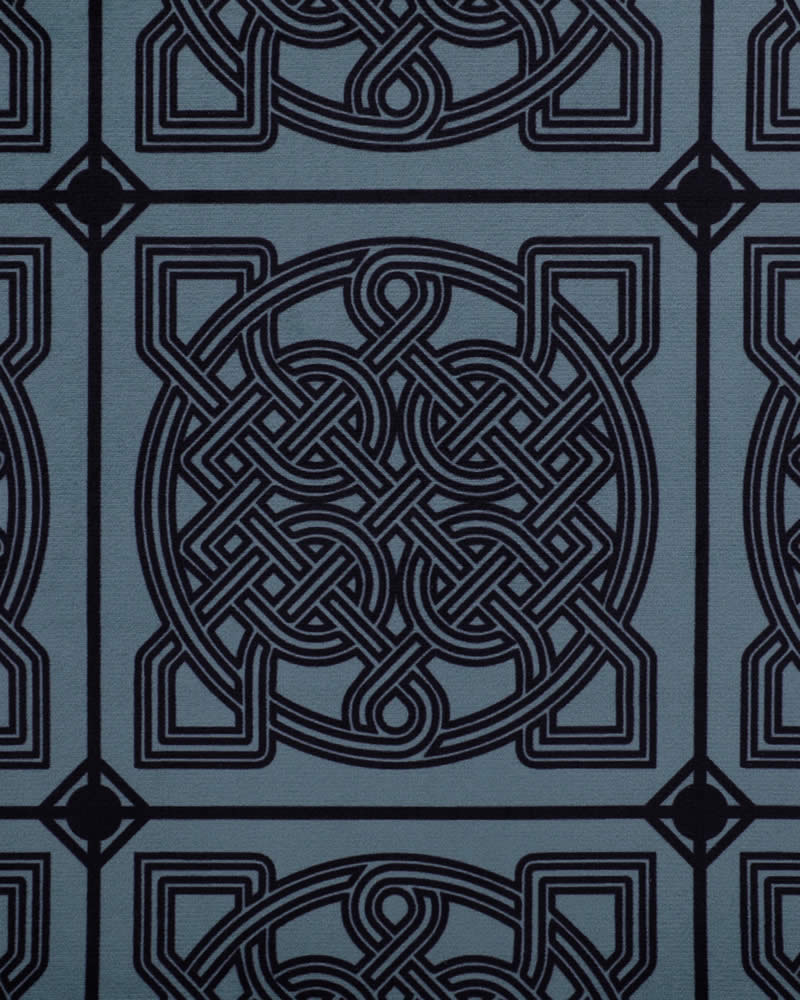 新中式灰蓝黑色花纹地毯贴图