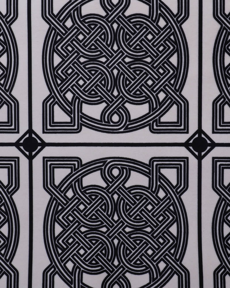 新中式黑白色花纹地毯贴图