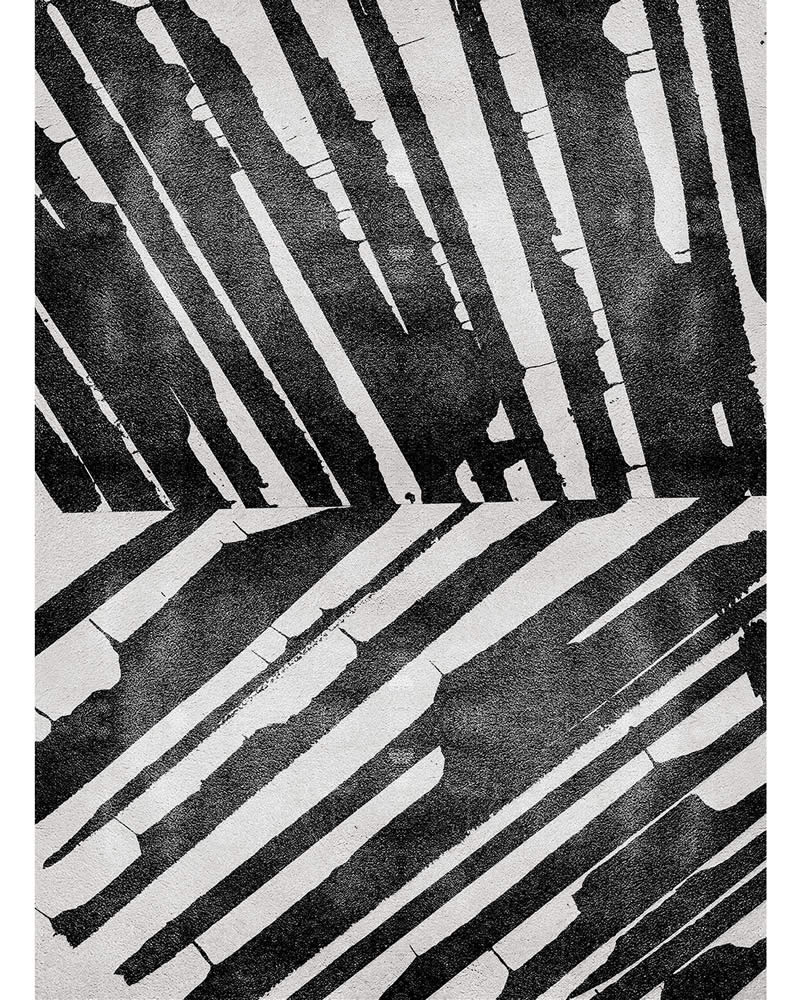 时尚黑白简单抽象纹理图案地毯贴图