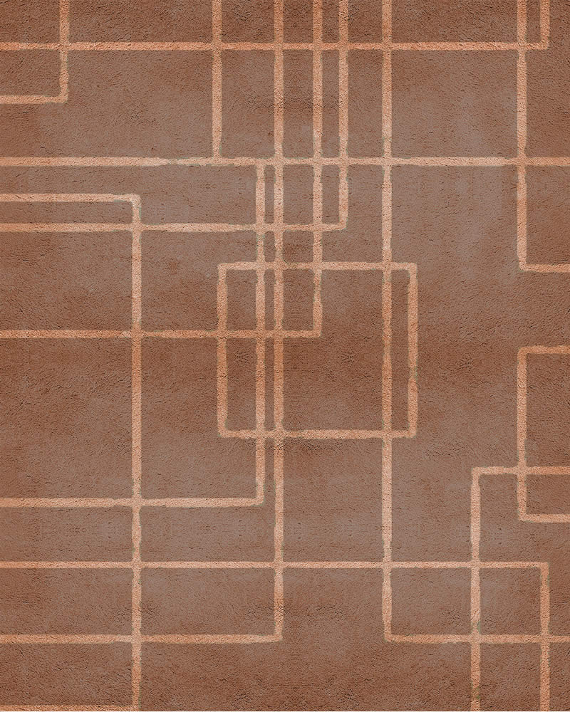 现代风格棕色几何纹理图案地毯贴图