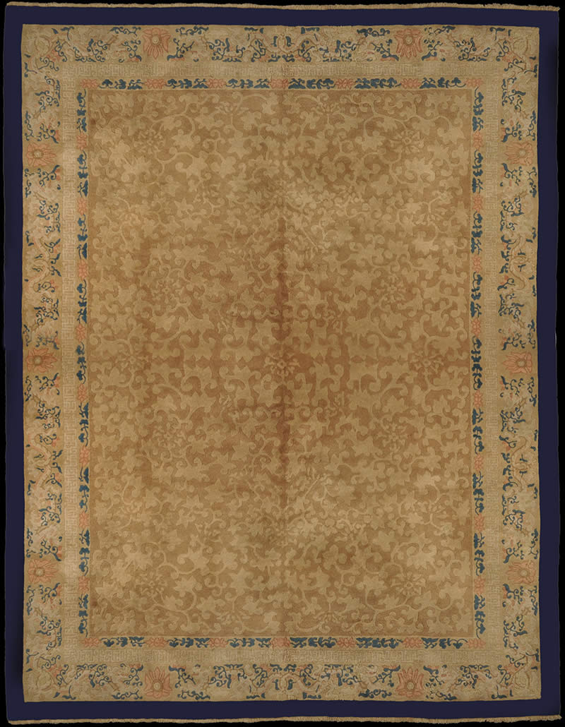 新中式龙图腾花纹图案地毯贴图-高端定制