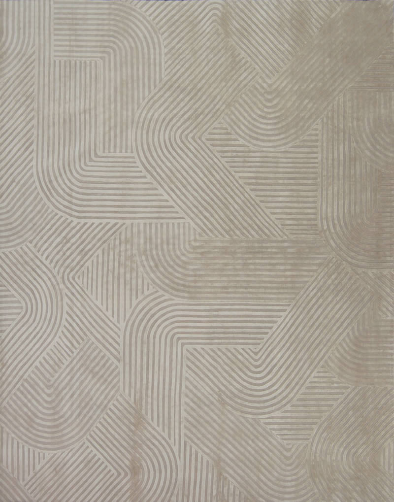 现代风格暖咖色几何纹理图案地毯贴图