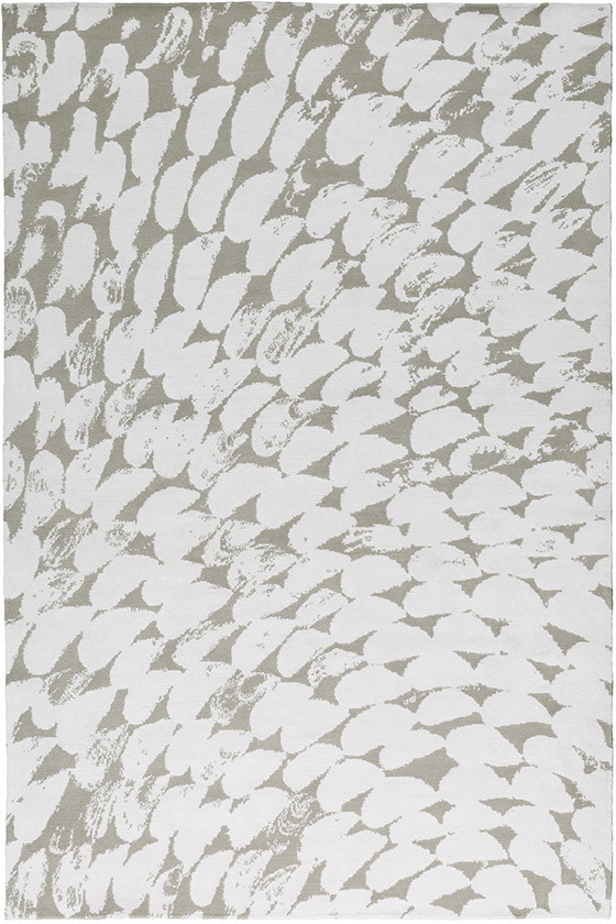 现代轻奢灰白简单半圆图案地毯贴图