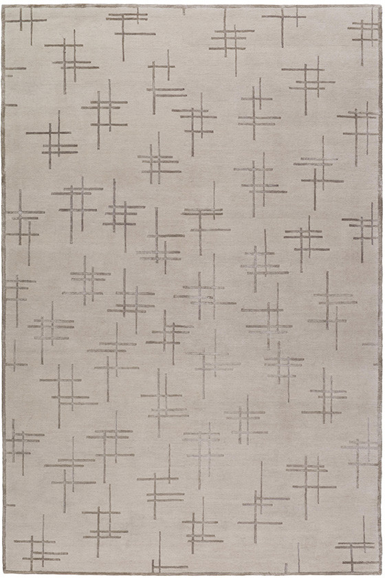 现代风格浅咖灰色简单线条图案地毯贴图