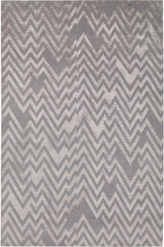 新中式灰咖色几何波纹图案地毯贴图