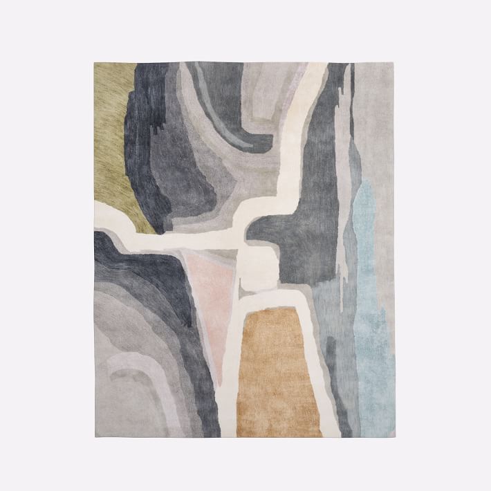 现代轻奢灰色抽象图案地毯贴图