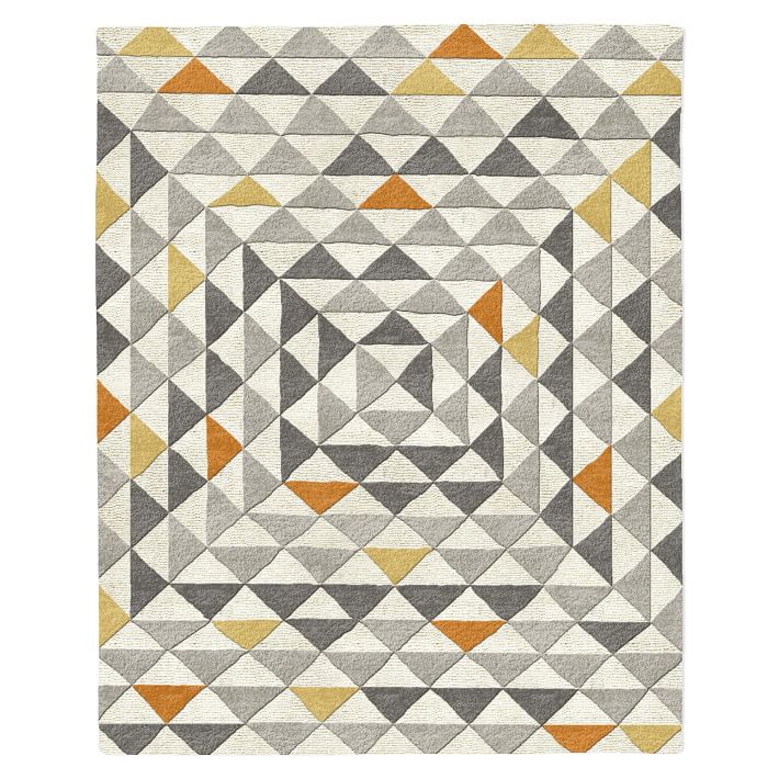 北欧风格深浅灰色三角形图案地毯贴图