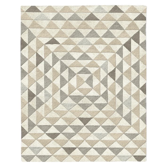 北欧风格浅灰色三角形图案地毯贴图
