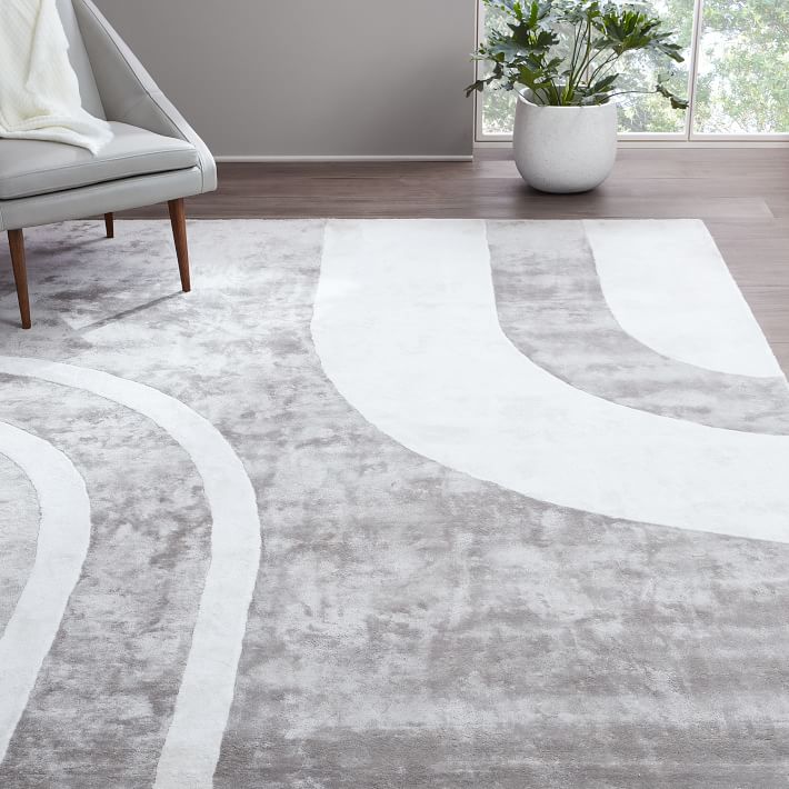现代风格暖灰色简单纹理图案地毯贴图