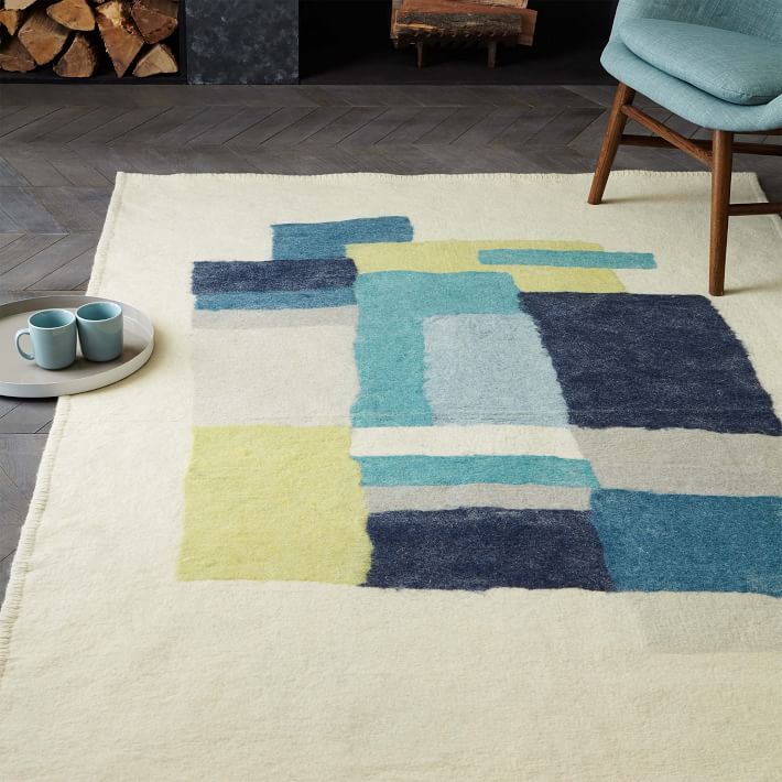 北欧风格色块拼接图案地毯贴图