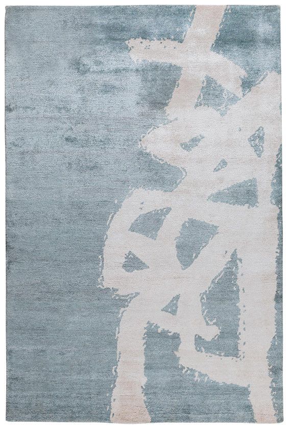 新中式浅蓝色简单图案地毯贴图