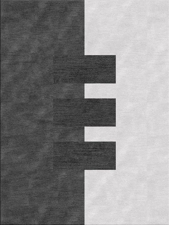 北欧风格灰白色双拼色图案地毯贴图