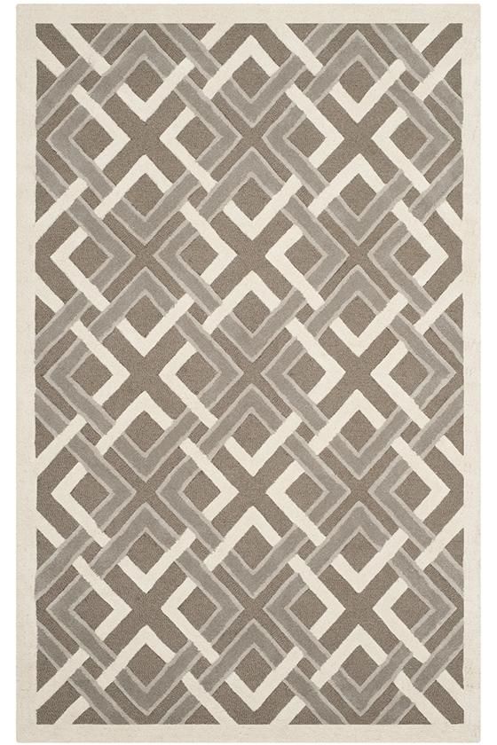 现代风格咖灰色几何纹理图案地毯贴图