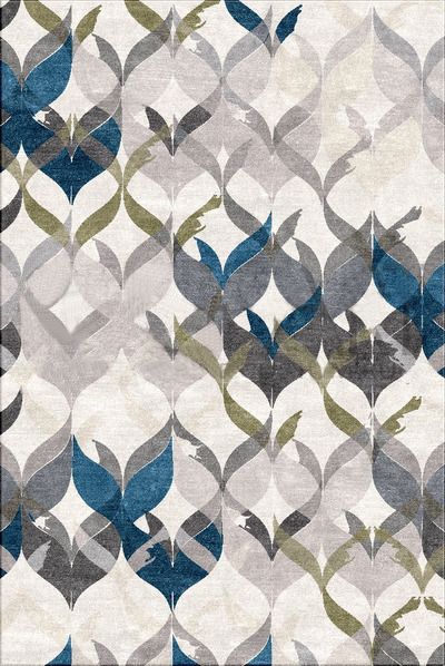 新中式风格浅灰色几何图案地毯贴图