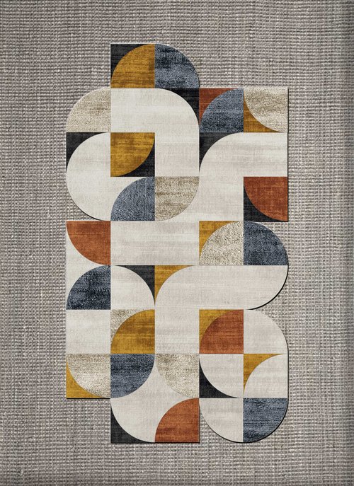 现代风格几何图形图案地毯贴图