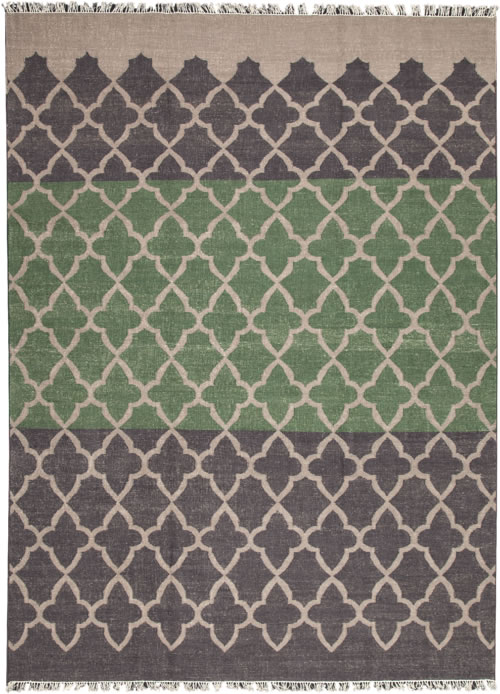 新中式紫灰绿色几何纹理图案地毯贴图