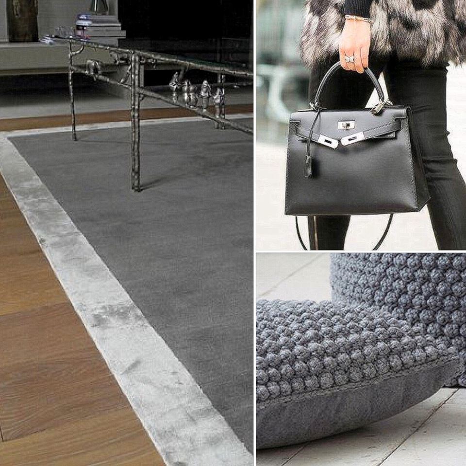 现代风格灰色纯色简单图案地毯贴图