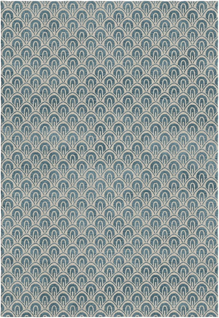 新中式青灰色几何花纹图案地毯贴图