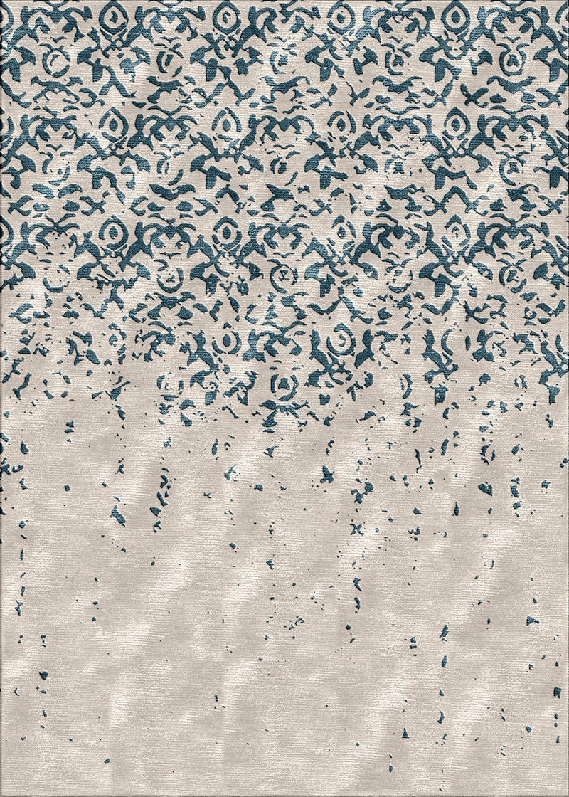 现代风格浅灰深青色抽象纹理地毯贴图