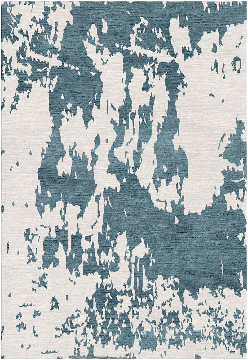 现代轻奢青灰色抽象纹理图案地毯贴图