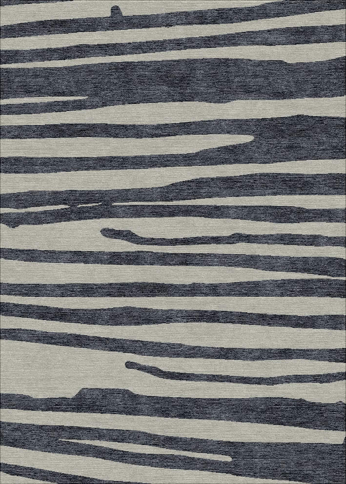现代风格墨灰色条纹图案地毯贴图
