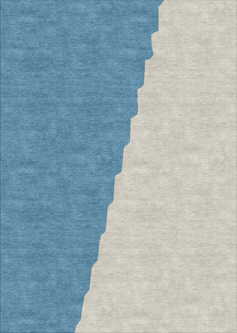 北欧蓝灰色拼色图案地毯贴图