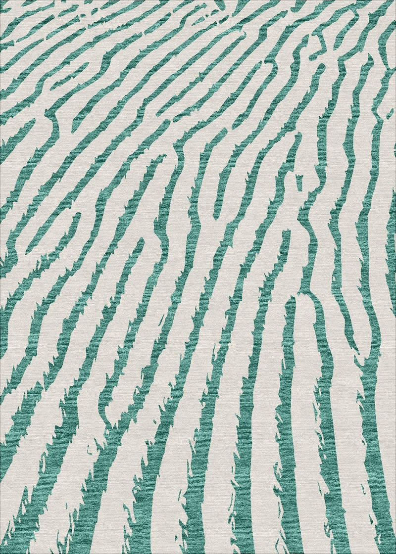 现代风格青绿色不规则纹理图案地毯贴图