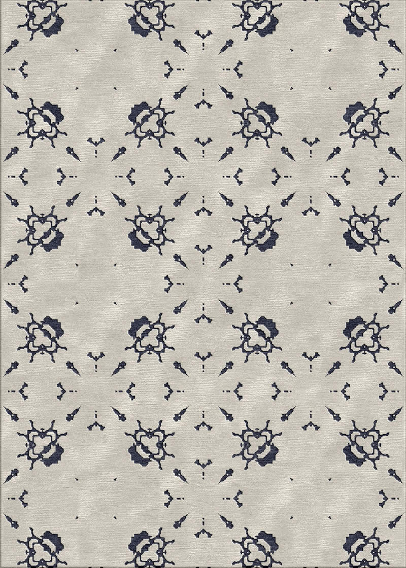 现代简约灰色甲壳虫图案地毯贴图