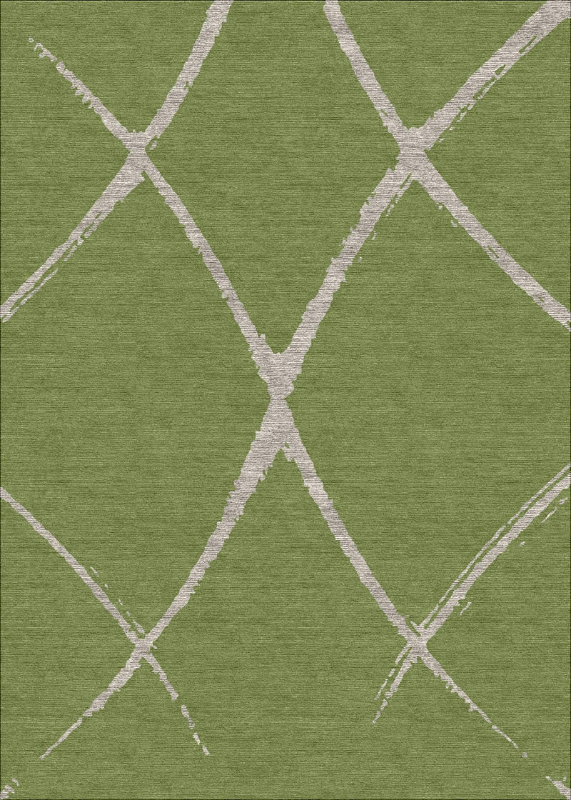 现代简约绿色网状纹理图案地毯贴图