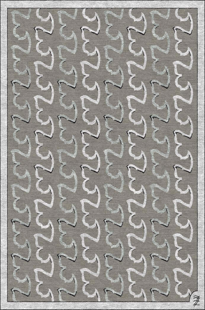 新中式咖灰色纹理图案地毯贴图
