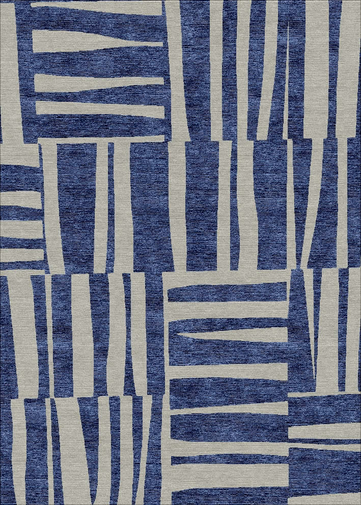 现代简约蓝灰色简单条纹图案地毯贴图