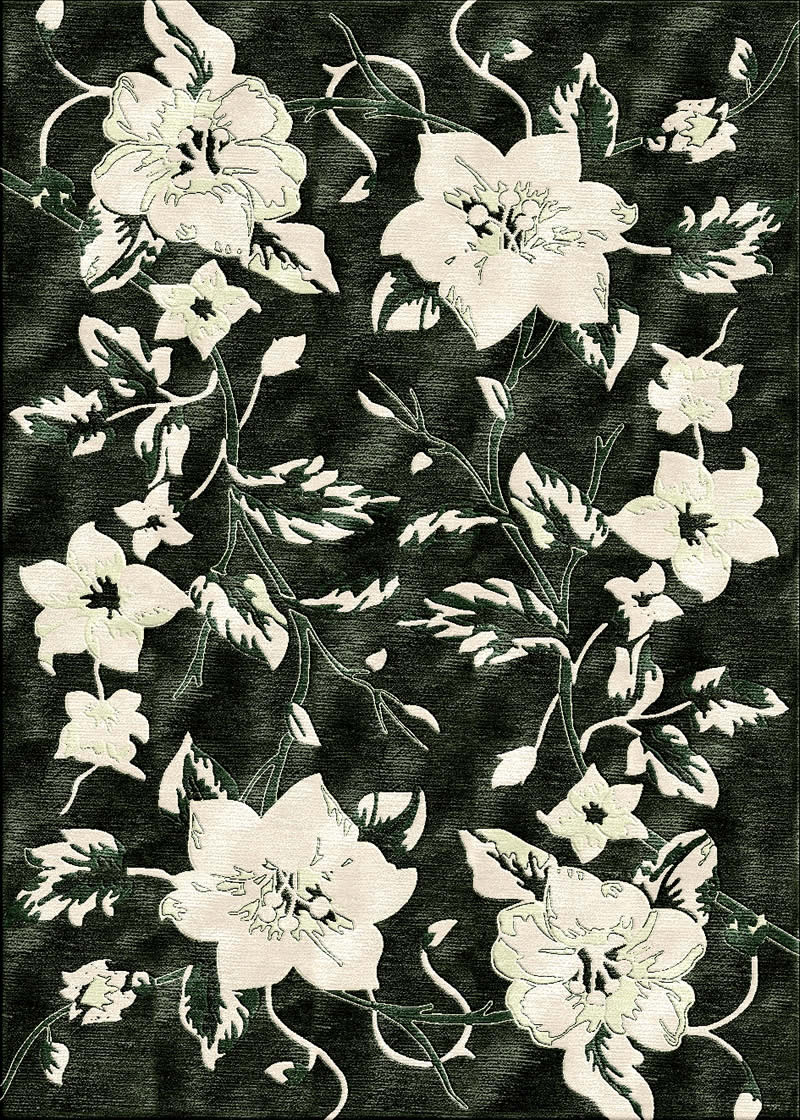 美式风格大花朵图案地毯贴图