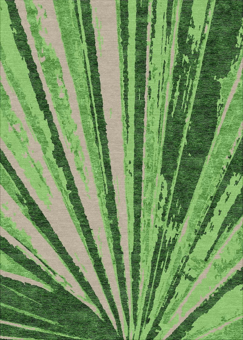 新中式青绿色放射纹理图案地毯贴图