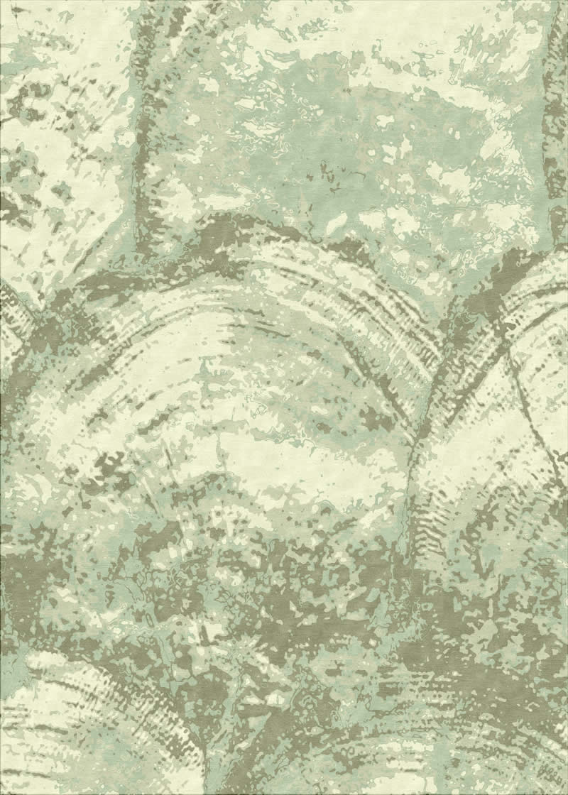 现代美式咖灰绿色抽象图案地毯贴图