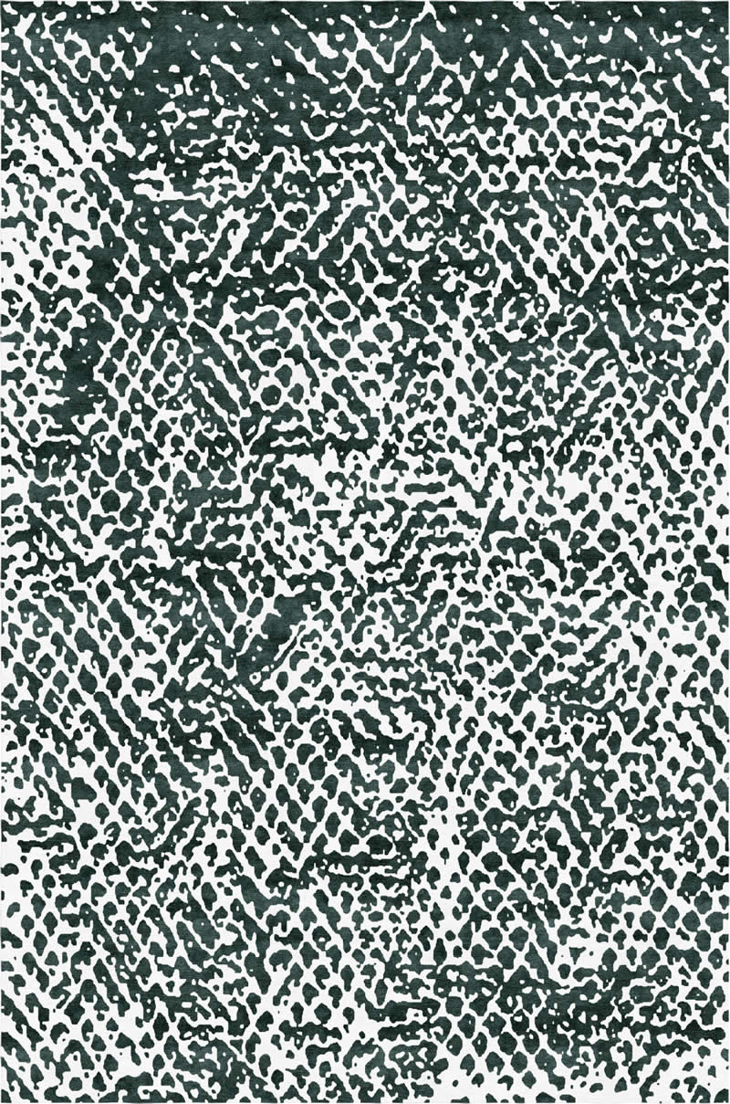 现代轻奢墨绿色抽象纹理图案地毯贴图