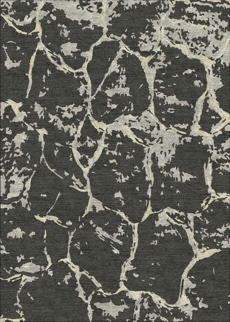 新中式抽象岩石图案地毯贴图