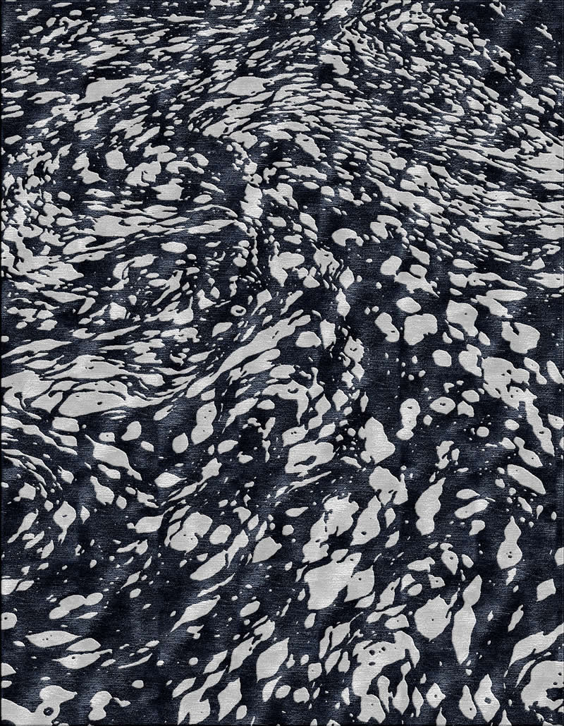 新中式黑灰色旋涡图案地毯贴图