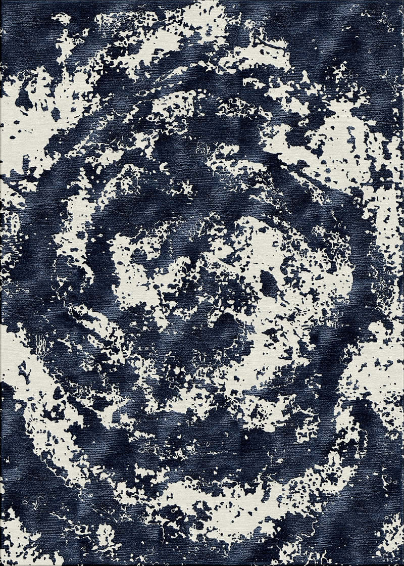 新中式墨白色抽象图案地毯贴图