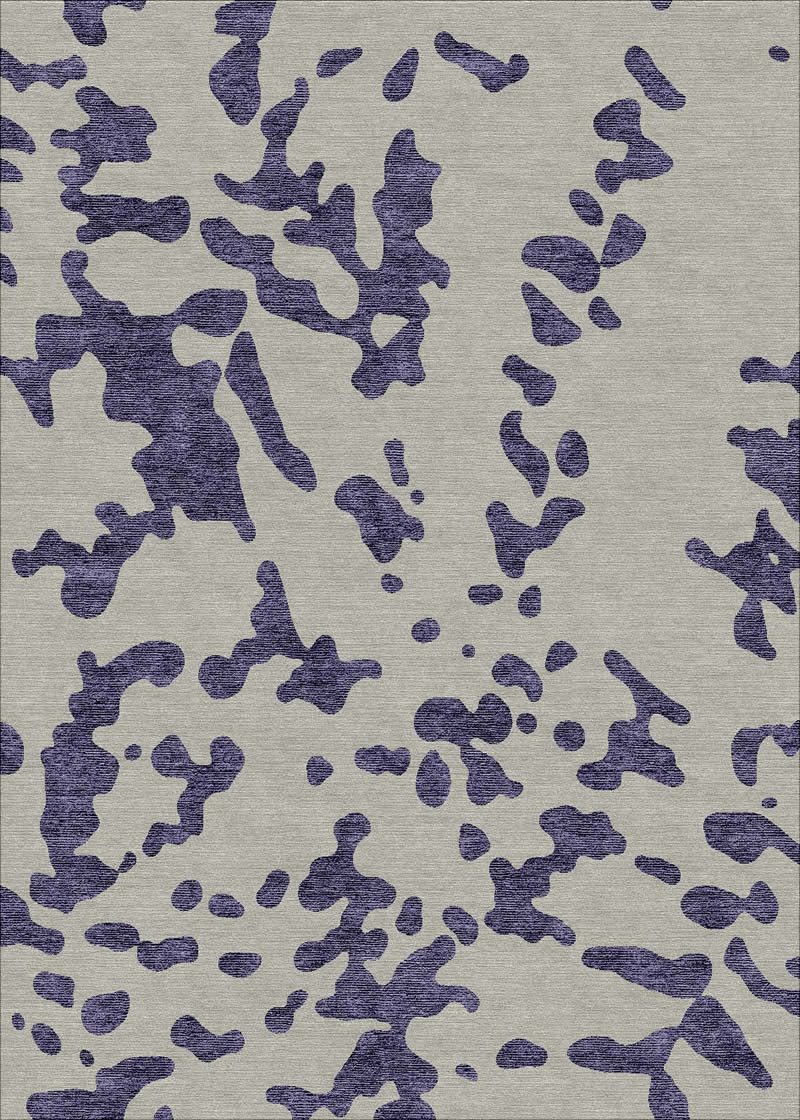 现代风格紫灰色简单抽象图案地毯贴图