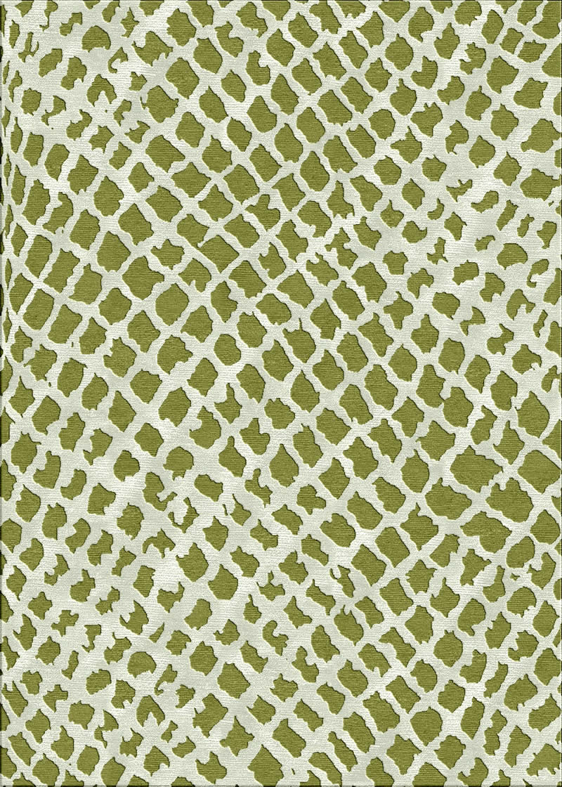 现代简约绿黄色几何纹理图案地毯贴图