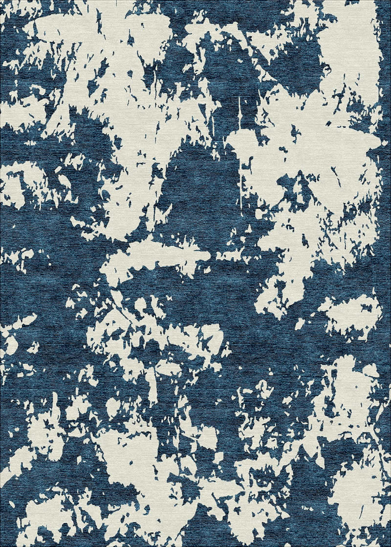 新中式青蓝色抽象花纹图案地毯贴图
