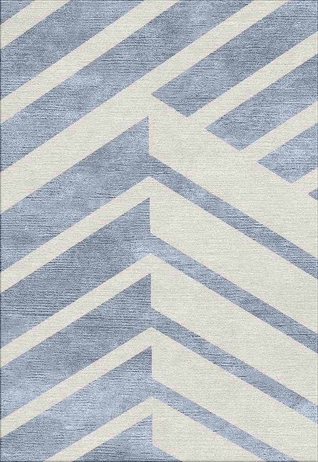 北欧风格银色几何纹理图案地毯贴