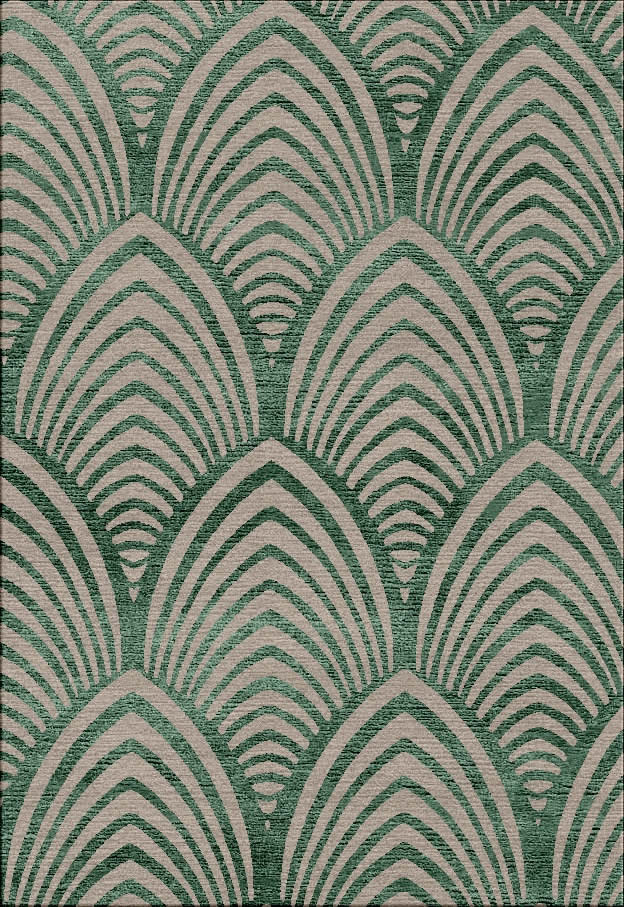现代简约青绿色简单几何图案地毯贴图