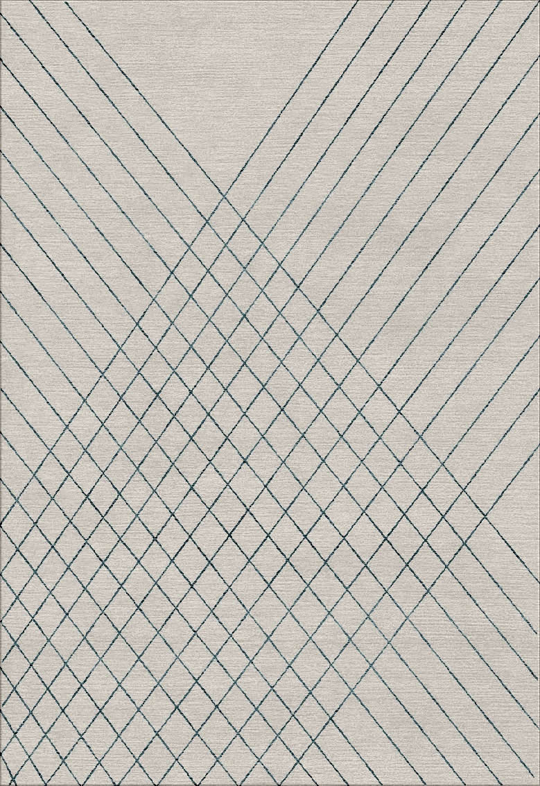现代简约浅灰绿色线条图案地毯贴图