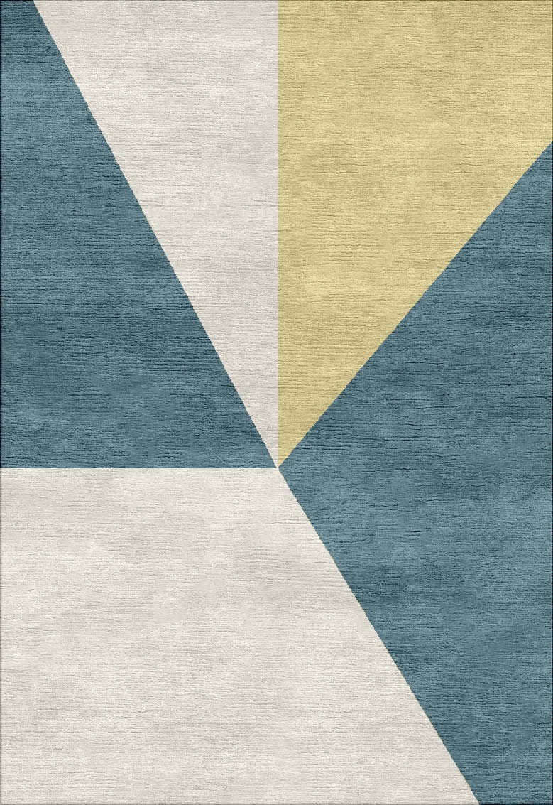 北欧风格简单拼色块图案地毯贴图