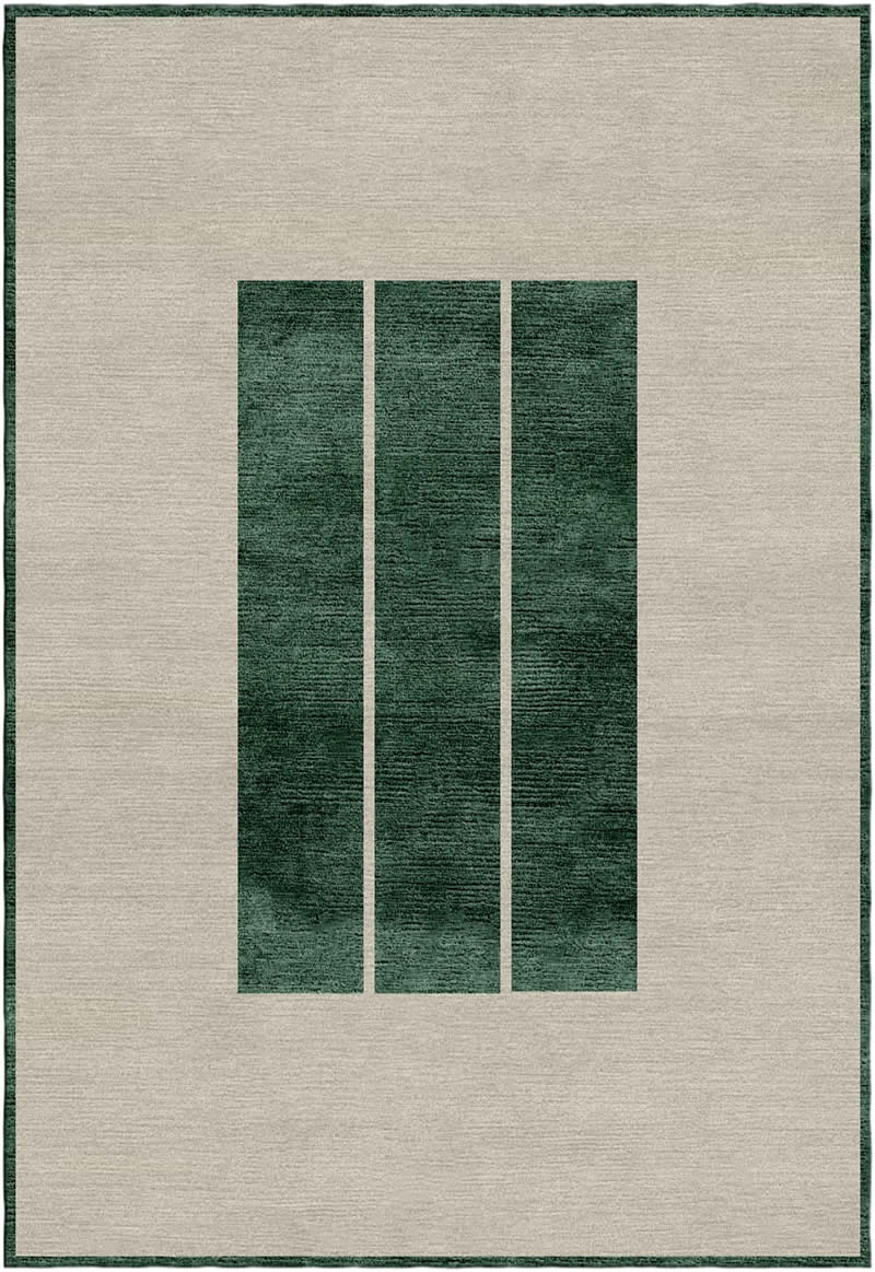 新中式灰绿色简单图案地毯贴图